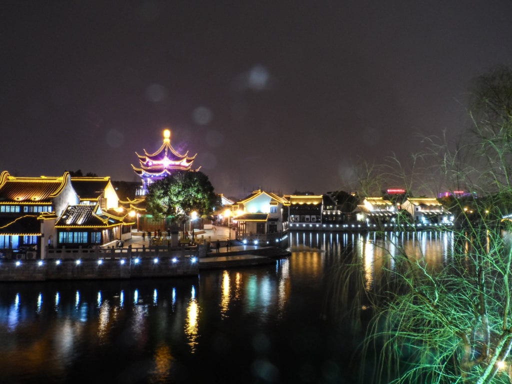 Suzhou waterway at night