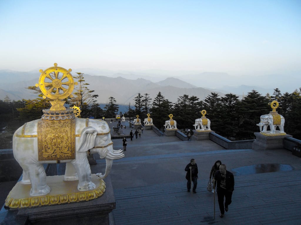 Sichuan province emei mountain peak. 