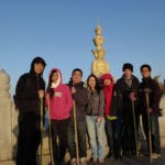 TEFL teachers together on summit of Emei Mountain Southwest China