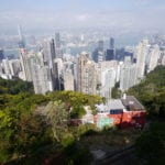 Hong Kong skyline daytime from Victoria park