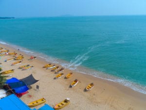 Sandy beach nearby Sanya, Hainan