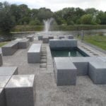 Water fountain and park